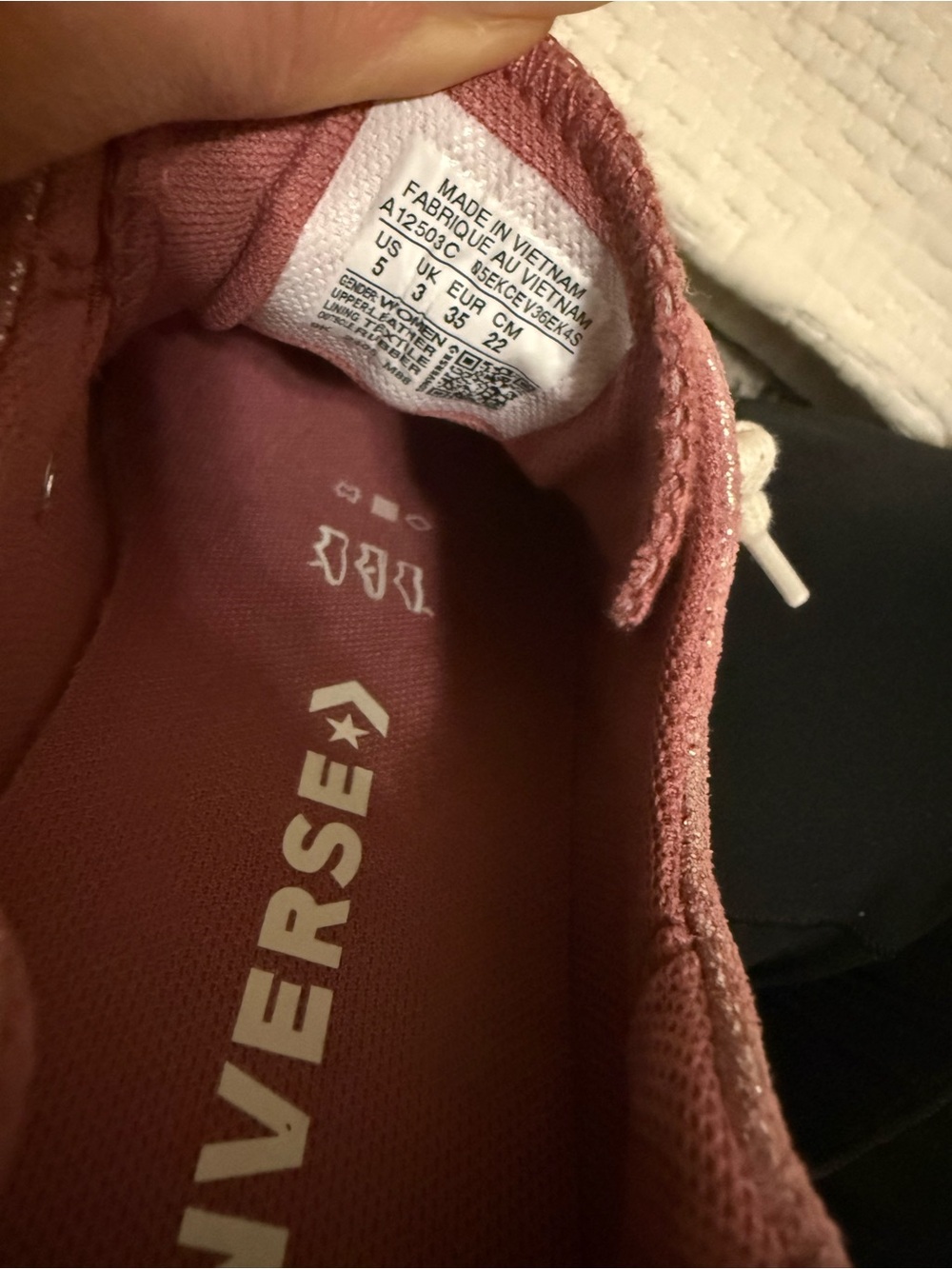 Converse Dusty Pink Glitter Slip-On Low Tops - Picture 4 of 4
